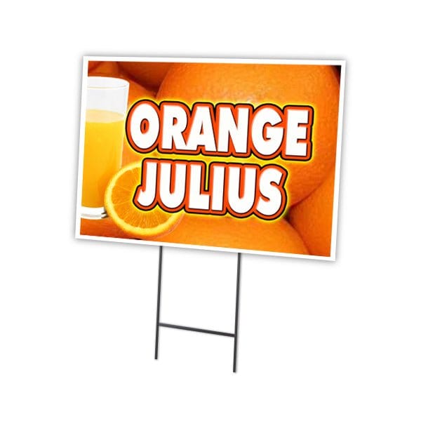 Signmission Orange Julius Yard Sign & Stake outdoor plastic coroplast window, C-2436 Orange Julius C-2436 Orange Julius - main
